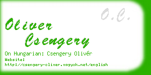 oliver csengery business card